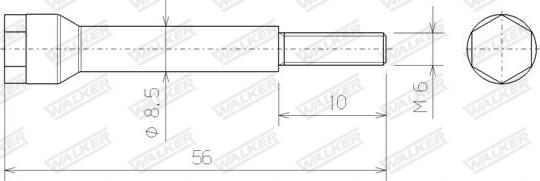 Walker 83196 - Болт, система выпуска avtokuzovplus.com.ua