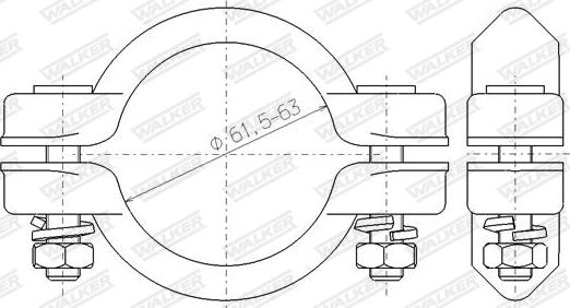 Walker 86206 - З'єднувальні елементи, система випуску autocars.com.ua