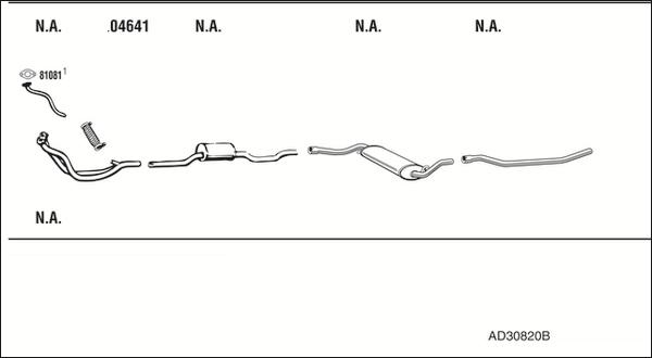Walker AD30820B - Система випуску ОГ autocars.com.ua
