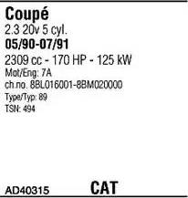 Walker AD40315 - Система випуску ОГ autocars.com.ua