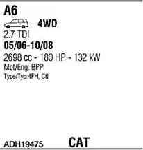 Walker ADH19475 - Система випуску ОГ autocars.com.ua