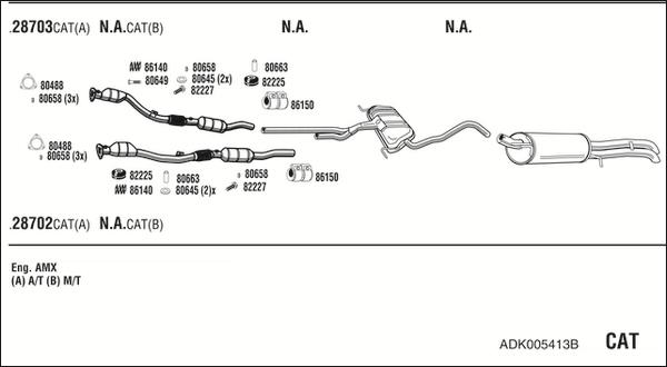Walker ADK005413B - Система випуску ОГ autocars.com.ua