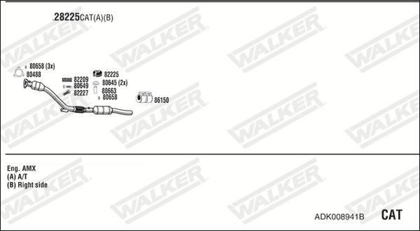 Walker ADK008941B - Система випуску ОГ autocars.com.ua
