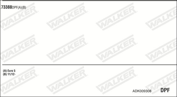 Walker ADK009308 - Система випуску ОГ autocars.com.ua