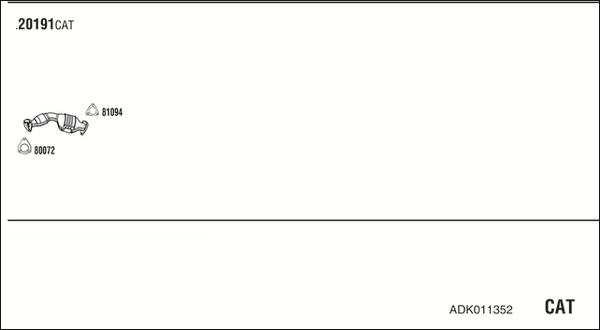 Walker ADK011352 - Система випуску ОГ autocars.com.ua