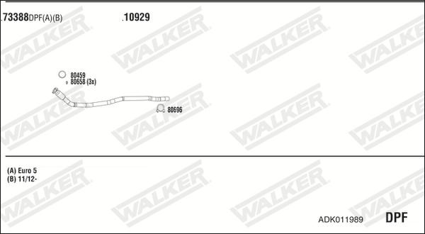 Walker ADK011989 - Система випуску ОГ autocars.com.ua