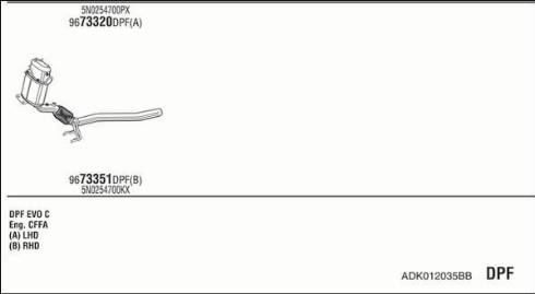 Walker ADK012035BB - Система випуску ОГ autocars.com.ua