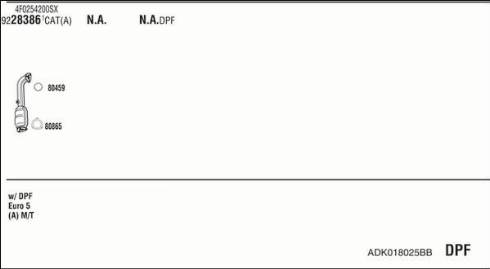 Walker ADK018025BB - Система випуску ОГ autocars.com.ua