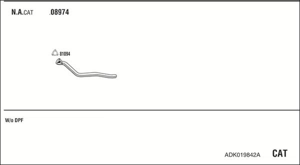 Walker ADK019842A - Система випуску ОГ autocars.com.ua