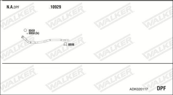 Walker ADK020117 - Система випуску ОГ autocars.com.ua