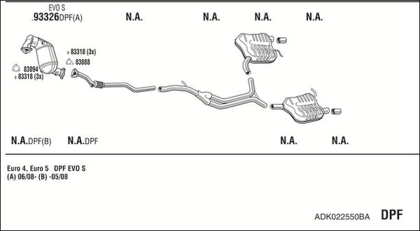 Walker ADK022550BA - Система випуску ОГ autocars.com.ua