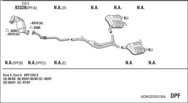 Walker ADK022551BA - Система випуску ОГ autocars.com.ua