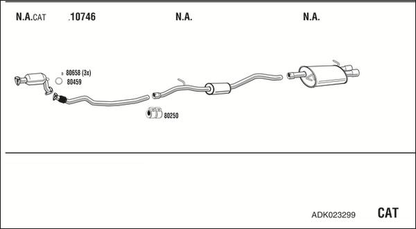 Walker ADK023299 - Система випуску ОГ autocars.com.ua