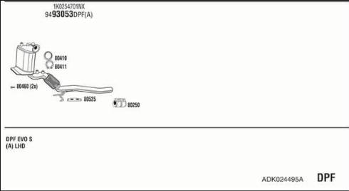 Walker ADK024495A - Система випуску ОГ autocars.com.ua