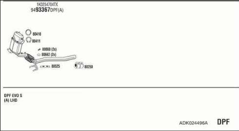Walker ADK024496A - Система випуску ОГ autocars.com.ua