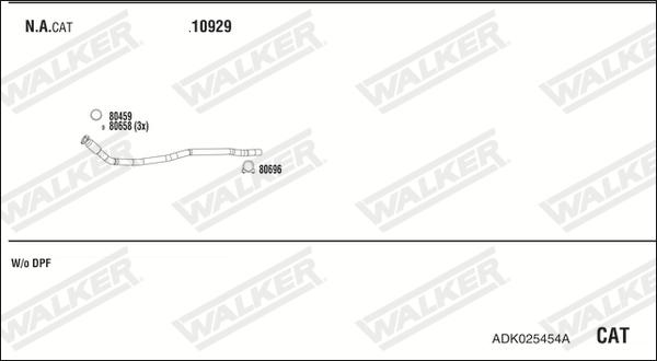 Walker ADK025454A - Система выпуска ОГ avtokuzovplus.com.ua