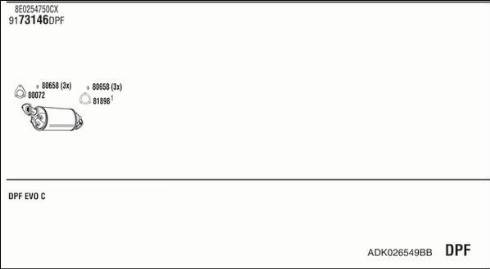 Walker ADK026549BB - Система випуску ОГ autocars.com.ua