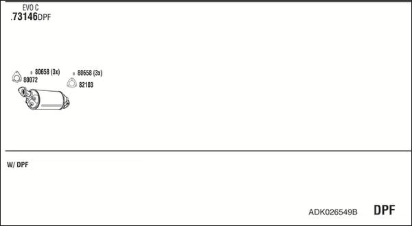 Walker ADK026549B - Система випуску ОГ autocars.com.ua