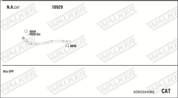 Walker ADK033408A - Система випуску ОГ autocars.com.ua