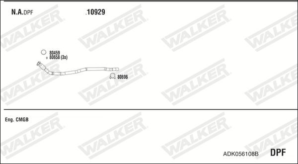 Walker ADK056108B - Система випуску ОГ autocars.com.ua