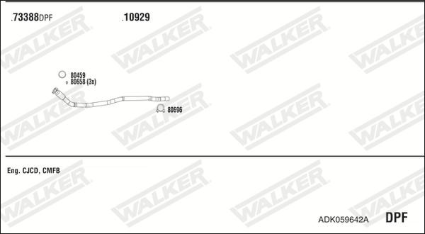 Walker ADK059642A - Система випуску ОГ autocars.com.ua