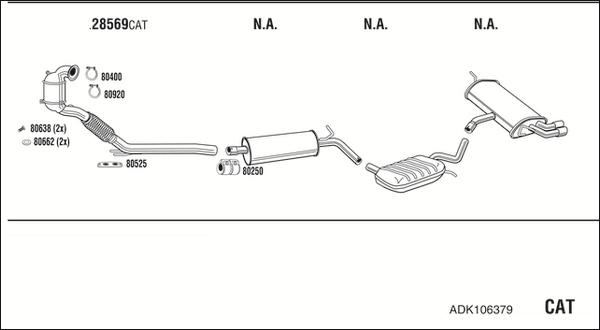 Walker ADK106379 - Система выпуска ОГ avtokuzovplus.com.ua