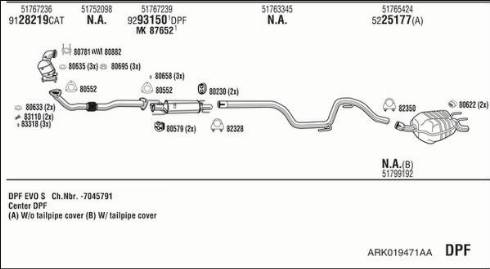 Walker ARK019471AA - Система выпуска ОГ avtokuzovplus.com.ua