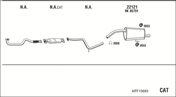 Walker ART15693 - Система випуску ОГ autocars.com.ua