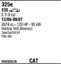 Walker BW32518 - Система випуску ОГ autocars.com.ua