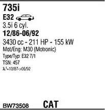 Walker BW73508 - Система випуску ОГ autocars.com.ua