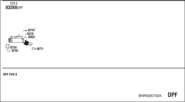 Walker BWK005753A - Система випуску ОГ autocars.com.ua