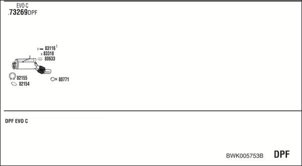 Walker BWK005753B - Система випуску ОГ autocars.com.ua