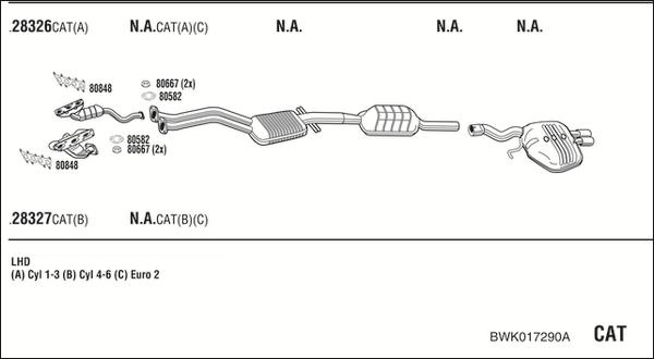 Walker BWK017290A - Система випуску ОГ autocars.com.ua