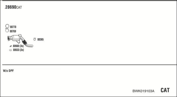 Walker BWK019103A - Система випуску ОГ autocars.com.ua