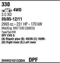 Walker BWK019103BA - Система випуску ОГ autocars.com.ua