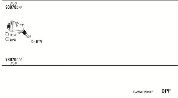 Walker BWK019837 - Система випуску ОГ autocars.com.ua