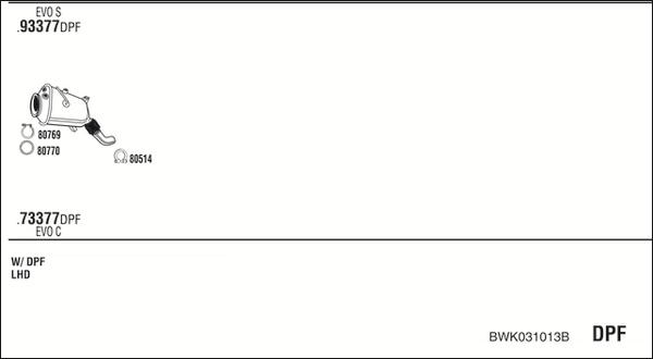 Walker BWK031013B - Система випуску ОГ autocars.com.ua