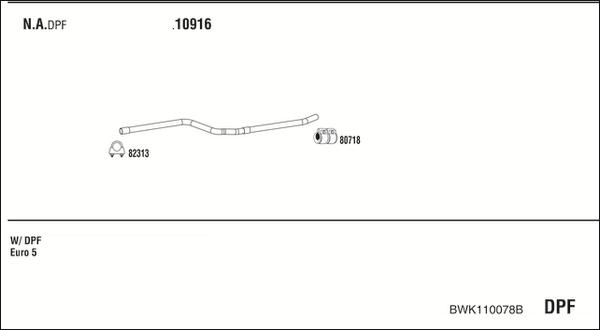 Walker BWK110078B - Система випуску ОГ autocars.com.ua