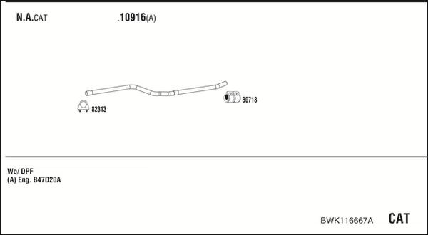 Walker BWK116667A - Система випуску ОГ autocars.com.ua