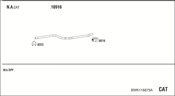 Walker BWK116673A - Система випуску ОГ autocars.com.ua