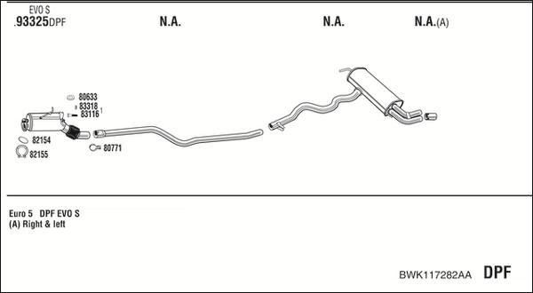 Walker BWK117282AA - Система випуску ОГ autocars.com.ua