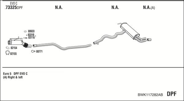 Walker BWK117282AB - Система випуску ОГ autocars.com.ua