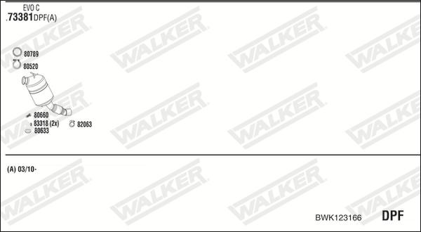 Walker BWK123166 - Система випуску ОГ autocars.com.ua