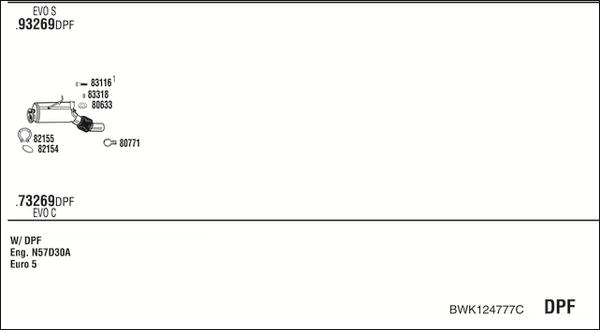 Walker BWK124777C - Система випуску ОГ autocars.com.ua