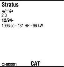 Walker CH60001 - Система випуску ОГ autocars.com.ua