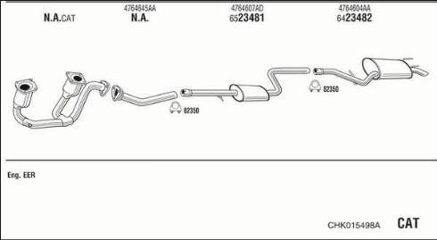 Walker CHK015498A - Система выпуска ОГ avtokuzovplus.com.ua