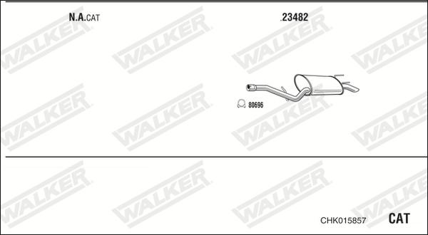 Walker CHK015857 - Система випуску ОГ autocars.com.ua