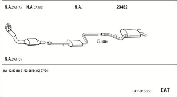 Walker CHK015858 - Система випуску ОГ autocars.com.ua