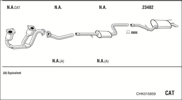 Walker CHK015859 - Система випуску ОГ autocars.com.ua