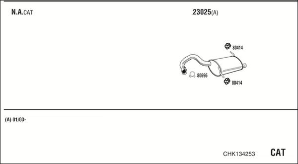 Walker CHK134253 - Система выпуска ОГ avtokuzovplus.com.ua